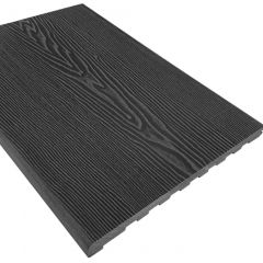 Ступень ДПК полнотелая 3D фактура дерева Latitudo (Латитудо) EasyDecking Wood-X Черное дерево 22х348х3010-4010 мм