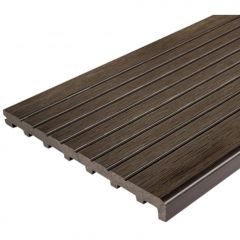 Ступень ДПК полнотелая крупный вельвет Latitudo (Латитудо) Step-320 Венге 24х320х3000-4000 мм