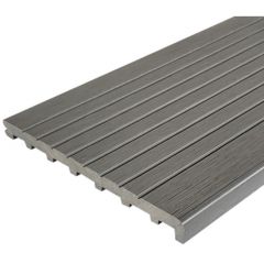 Ступень ДПК полнотелая крупный вельвет Latitudo (Латитудо) Step-320 Серый 24х320х3000-4000 мм