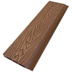 Заборная панель ДПК двухсторонняя пустотелая шип-паз 3D фактура дерева Latitudo (Латитудо) EasyDecking Wood-X Коричневый 20х146х2210-3010 мм