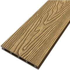 Террасная доска ДПК двухсторонняя пустотелая шовная 3D фактура дерева Latitudo (Латитудо) EasyDecking Wood-X Дуб 23х146х3010-4010 мм