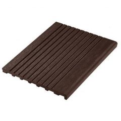 Ступень ДПК полнотелая крупный вельвет Latitudo (Латитудо) Step-342 Венге 23х342х3000-4000 мм