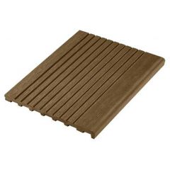 Ступень ДПК полнотелая крупный вельвет Latitudo (Латитудо) Step-342 Орех 23х342х3000-4000 мм