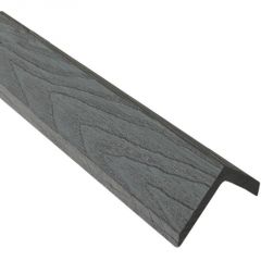 Уголок ДПК 3D фактура дерева Latitudo (Латитудо) EasyDecking Wood-X Серый Микс 45х45х3010 мм, 26433