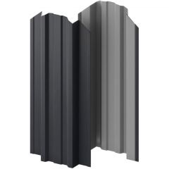 Штакетник металлический МеталлПрофиль (Metallprofil) TRAPEZE-O 16,5х118 мм (ПЭ-01-7024-0.4) , цвет: 7024 Серый графит