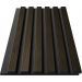 Комплект акустических панелей Cosca Decor (Коска) Эмираты черный войлок, 600х300х19 мм, рейки Экополимер, шампань 2 шт. 00-00079779