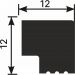 Заглушка Cosca Decor (Коска) ZP006, 12х12, 2800 мм, правая, для рейки RX006, Экополимер