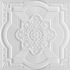 Плита потолочная Decor Ek (Декор Эк) D504 пенополистерол, инжекционная, белый, 500х500х11 мм