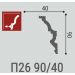 Плинтус потолочный Де-Багет (De-Baget) 2000х40х90 мм, П 26 90/40