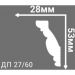 Плинтус потолочный Де-Багет (De-Baget) 2000х28х53 мм, ДП 27/60
