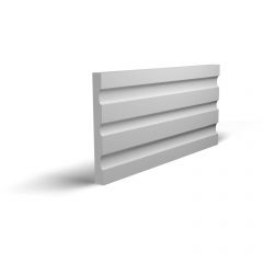 Пилястра Decor-Dizayn (Декор-Дизайн) 2400х100х11 мм, Коллекция Афродита, Белая, Полистирол, DD201(2.4m)