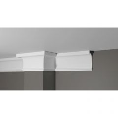 Карниз Decor-Dizayn (Декор-Дизайн) 2000х125х45 мм, Коллекция Estet (Эстет), Белый, Полистирол, DD518