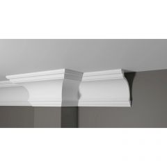 Карниз Decor-Dizayn (Декор-Дизайн) 2000х155х103 мм, Коллекция Estet (Эстет), Белый, Полистирол, DD521