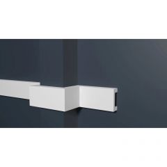Молдинг Decor-Dizayn (Декор-Дизайн) 2000х40х15 мм, Коллекция Грани, Белый, Полистирол, DD618