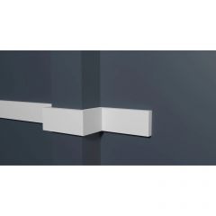 Молдинг Decor-Dizayn (Декор-Дизайн) 2000х40х10 мм, Коллекция Грани, Белый, Полистирол, DD620