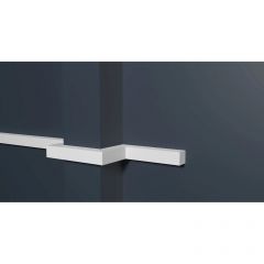 Молдинг Decor-Dizayn (Декор-Дизайн) 2000х15х15 мм, Коллекция Грани, Белый, Полистирол, DD621