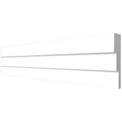 Молдинг Decor-Dizayn (Декор-Дизайн) 2000х42х12 мм, Коллекция Грани, Белый, Полистирол, DD624