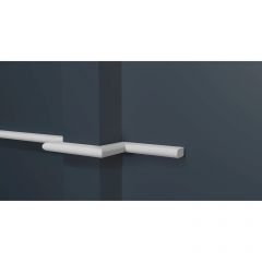 Молдинг Decor-Dizayn (Декор-Дизайн) 2000х18.4х10 мм, Коллекция Modern (Модерн), Белый, Полистирол, DD638