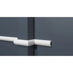 Молдинг Decor-Dizayn (Декор-Дизайн) 3000х24х13 мм, Коллекция Грани, Белый, Полистирол, DD640(3m)