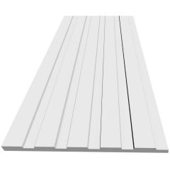 Панель Decor-Dizayn (Декор-Дизайн) 3000х150х10 мм, Коллекция Грани, Белая, Полистирол, DD904(3m)