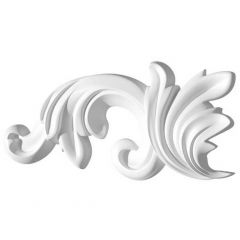 Элемент декоративный Decor-Dizayn (Декор-Дизайн) 165х71х25 мм, Белый, Полиуретан, 2 шт в упаковке, H1-DD301 LR