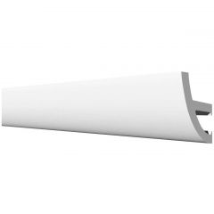 Карниз с отражателем Decor-Dizayn (Декор-Дизайн) DD 2000х80х49 мм Белый, Полистирол, DD510