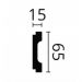 Молдинг NMC (НМЦ) Wallstyl WD1 2000х15х65 мм DSCLWD200010