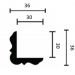 Молдинг NMC (НМЦ) Wallstyl WE2 2000х36х36 мм 3037956