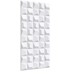 Декоративная панель Alpine Walls (Альпин Валлс) Geometrium белый под покраску 1200х600х25 мм, ECOGR0202W