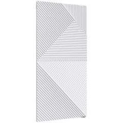 Декоративная панель Alpine Walls (Альпин Валлс) Geometrium белый под покраску 1200х600х25 мм, ECOGR0209W
