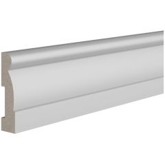 Плинтус ЛДФ меловой Ultrawood (Ультравуд) 2440х60х15 мм, Base 0020 2.44, шт.