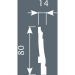 Плинтус потолочный Cosca Decor (Коска) PX024, 80х14, 2000 мм, Белый Экополимер