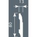 Плинтус потолочный Cosca Decor (Коска) PX021, 80х13, 2000 мм, Белый Экополимер