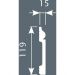 Плинтус потолочный Cosca Decor (Коска) PX004, 119х15, 2000 мм, Белый Экополимер