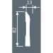 Плинтус потолочный Cosca Decor (Коска) PX030, 82х13, 2000 мм, Белый Экополимер