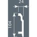 Плинтус потолочный Cosca Decor (Коска) PX003, 102х24, 2000 мм, Белый Экополимер