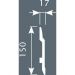Плинтус потолочный Cosca Decor (Коска) PX007, 150х17, 2000 мм, Белый Экополимер