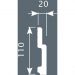Плинтус потолочный Cosca Decor (Коска) PX010, 110х20, 2000 мм, Белый Экополимер