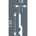 Плинтус потолочный Cosca Decor (Коска) PX011, 130х18, 2000 мм, Белый Экополимер