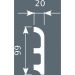 Плинтус потолочный Cosca Decor (Коска) PX014, 99х20, 2000 мм, Белый Экополимер