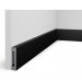 Плинтус Cosca Decor (Коска) PX050-037, 65х15, 2000 мм, Экополимер черный SoftTouch