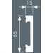 Плинтус Cosca Decor (Коска) PX050-037, 65х15, 2000 мм, Экополимер черный SoftTouch