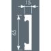 Плинтус Cosca Decor (Коска) PX050-038, 65х15, 2000 мм, Экополимер серый SoftTouch
