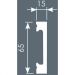 Плинтус Cosca Decor (Коска) PX050-040, 65х15, 2000 мм, Экополимер бежевый SoftTouch