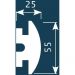 Молдинг под подсветку Cosca Decor (Коска) MX010, 55х25, 2000 мм, Экополимер