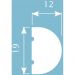 Молдинг Cosca Decor (Коска) MX012, 19х12, 2000 мм, Экополимер
