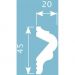 Молдинг Cosca Decor (Коска) MX018, 45х20, 2000 мм, Экополимер
