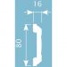 Молдинг Cosca Decor (Коска) MX007, 80х16, 2000 мм, Экополимер