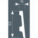 Плинтус потолочный Cosca Decor (Коска) PX045, 63х16, 2000 мм, Белый Экополимер