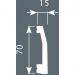 Плинтус потолочный Cosca Decor (Коска) PX008, 70х15, 2000 мм, Белый Экополимер